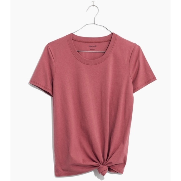 Madewell Knot Front Tee XS - Picture 1 of 8